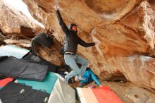 Bouldering in Hueco Tanks on 01/02/2020 with Blue Lizard Climbing and Yoga

Filename: SRM_20200102_1331570.jpg
Aperture: f/3.5
Shutter Speed: 1/250
Body: Canon EOS-1D Mark II
Lens: Canon EF 16-35mm f/2.8 L