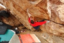 Bouldering in Hueco Tanks on 01/02/2020 with Blue Lizard Climbing and Yoga

Filename: SRM_20200102_1333550.jpg
Aperture: f/3.5
Shutter Speed: 1/250
Body: Canon EOS-1D Mark II
Lens: Canon EF 16-35mm f/2.8 L