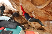 Bouldering in Hueco Tanks on 01/02/2020 with Blue Lizard Climbing and Yoga

Filename: SRM_20200102_1334021.jpg
Aperture: f/3.2
Shutter Speed: 1/250
Body: Canon EOS-1D Mark II
Lens: Canon EF 16-35mm f/2.8 L