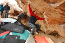 Bouldering in Hueco Tanks on 01/02/2020 with Blue Lizard Climbing and Yoga

Filename: SRM_20200102_1334022.jpg
Aperture: f/3.2
Shutter Speed: 1/250
Body: Canon EOS-1D Mark II
Lens: Canon EF 16-35mm f/2.8 L