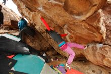 Bouldering in Hueco Tanks on 01/02/2020 with Blue Lizard Climbing and Yoga

Filename: SRM_20200102_1338141.jpg
Aperture: f/4.0
Shutter Speed: 1/250
Body: Canon EOS-1D Mark II
Lens: Canon EF 16-35mm f/2.8 L