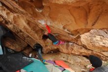 Bouldering in Hueco Tanks on 01/02/2020 with Blue Lizard Climbing and Yoga

Filename: SRM_20200102_1340520.jpg
Aperture: f/3.5
Shutter Speed: 1/250
Body: Canon EOS-1D Mark II
Lens: Canon EF 16-35mm f/2.8 L