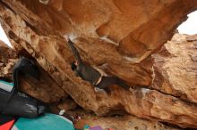 Bouldering in Hueco Tanks on 01/02/2020 with Blue Lizard Climbing and Yoga

Filename: SRM_20200102_1342180.jpg
Aperture: f/4.0
Shutter Speed: 1/250
Body: Canon EOS-1D Mark II
Lens: Canon EF 16-35mm f/2.8 L