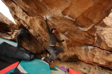 Bouldering in Hueco Tanks on 01/02/2020 with Blue Lizard Climbing and Yoga

Filename: SRM_20200102_1342190.jpg
Aperture: f/4.0
Shutter Speed: 1/250
Body: Canon EOS-1D Mark II
Lens: Canon EF 16-35mm f/2.8 L