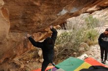 Bouldering in Hueco Tanks on 01/02/2020 with Blue Lizard Climbing and Yoga

Filename: SRM_20200102_1343251.jpg
Aperture: f/5.0
Shutter Speed: 1/250
Body: Canon EOS-1D Mark II
Lens: Canon EF 16-35mm f/2.8 L