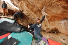 Bouldering in Hueco Tanks on 01/02/2020 with Blue Lizard Climbing and Yoga

Filename: SRM_20200102_1344043.jpg
Aperture: f/2.8
Shutter Speed: 1/250
Body: Canon EOS-1D Mark II
Lens: Canon EF 16-35mm f/2.8 L