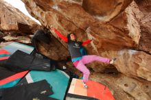 Bouldering in Hueco Tanks on 01/02/2020 with Blue Lizard Climbing and Yoga

Filename: SRM_20200102_1345562.jpg
Aperture: f/3.5
Shutter Speed: 1/250
Body: Canon EOS-1D Mark II
Lens: Canon EF 16-35mm f/2.8 L