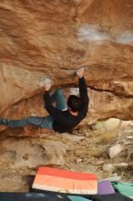 Bouldering in Hueco Tanks on 01/02/2020 with Blue Lizard Climbing and Yoga

Filename: SRM_20200102_1355501.jpg
Aperture: f/3.5
Shutter Speed: 1/500
Body: Canon EOS-1D Mark II
Lens: Canon EF 50mm f/1.8 II