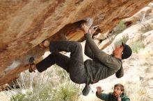 Bouldering in Hueco Tanks on 01/02/2020 with Blue Lizard Climbing and Yoga

Filename: SRM_20200102_1403090.jpg
Aperture: f/3.5
Shutter Speed: 1/250
Body: Canon EOS-1D Mark II
Lens: Canon EF 50mm f/1.8 II