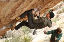 Bouldering in Hueco Tanks on 01/02/2020 with Blue Lizard Climbing and Yoga

Filename: SRM_20200102_1403110.jpg
Aperture: f/3.5
Shutter Speed: 1/250
Body: Canon EOS-1D Mark II
Lens: Canon EF 50mm f/1.8 II