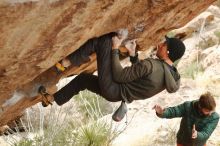 Bouldering in Hueco Tanks on 01/02/2020 with Blue Lizard Climbing and Yoga

Filename: SRM_20200102_1403111.jpg
Aperture: f/3.5
Shutter Speed: 1/250
Body: Canon EOS-1D Mark II
Lens: Canon EF 50mm f/1.8 II