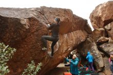 Bouldering in Hueco Tanks on 01/02/2020 with Blue Lizard Climbing and Yoga

Filename: SRM_20200102_1434290.jpg
Aperture: f/7.1
Shutter Speed: 1/250
Body: Canon EOS-1D Mark II
Lens: Canon EF 16-35mm f/2.8 L