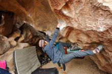 Bouldering in Hueco Tanks on 01/02/2020 with Blue Lizard Climbing and Yoga

Filename: SRM_20200102_1439210.jpg
Aperture: f/4.0
Shutter Speed: 1/250
Body: Canon EOS-1D Mark II
Lens: Canon EF 16-35mm f/2.8 L