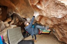 Bouldering in Hueco Tanks on 01/02/2020 with Blue Lizard Climbing and Yoga

Filename: SRM_20200102_1439230.jpg
Aperture: f/4.0
Shutter Speed: 1/250
Body: Canon EOS-1D Mark II
Lens: Canon EF 16-35mm f/2.8 L