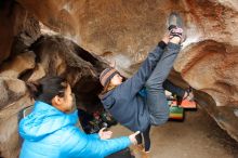 Bouldering in Hueco Tanks on 01/02/2020 with Blue Lizard Climbing and Yoga

Filename: SRM_20200102_1439280.jpg
Aperture: f/4.0
Shutter Speed: 1/250
Body: Canon EOS-1D Mark II
Lens: Canon EF 16-35mm f/2.8 L