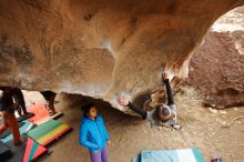 Bouldering in Hueco Tanks on 01/02/2020 with Blue Lizard Climbing and Yoga

Filename: SRM_20200102_1440520.jpg
Aperture: f/4.0
Shutter Speed: 1/250
Body: Canon EOS-1D Mark II
Lens: Canon EF 16-35mm f/2.8 L