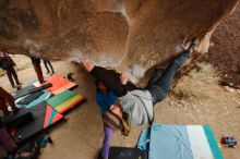 Bouldering in Hueco Tanks on 01/02/2020 with Blue Lizard Climbing and Yoga

Filename: SRM_20200102_1441060.jpg
Aperture: f/4.5
Shutter Speed: 1/250
Body: Canon EOS-1D Mark II
Lens: Canon EF 16-35mm f/2.8 L