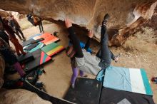 Bouldering in Hueco Tanks on 01/02/2020 with Blue Lizard Climbing and Yoga

Filename: SRM_20200102_1441120.jpg
Aperture: f/4.0
Shutter Speed: 1/250
Body: Canon EOS-1D Mark II
Lens: Canon EF 16-35mm f/2.8 L