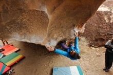 Bouldering in Hueco Tanks on 01/02/2020 with Blue Lizard Climbing and Yoga

Filename: SRM_20200102_1442180.jpg
Aperture: f/4.0
Shutter Speed: 1/250
Body: Canon EOS-1D Mark II
Lens: Canon EF 16-35mm f/2.8 L