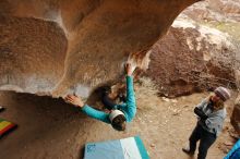 Bouldering in Hueco Tanks on 01/02/2020 with Blue Lizard Climbing and Yoga

Filename: SRM_20200102_1443140.jpg
Aperture: f/4.5
Shutter Speed: 1/250
Body: Canon EOS-1D Mark II
Lens: Canon EF 16-35mm f/2.8 L