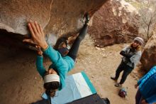 Bouldering in Hueco Tanks on 01/02/2020 with Blue Lizard Climbing and Yoga

Filename: SRM_20200102_1443210.jpg
Aperture: f/4.5
Shutter Speed: 1/250
Body: Canon EOS-1D Mark II
Lens: Canon EF 16-35mm f/2.8 L