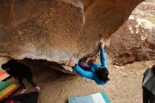 Bouldering in Hueco Tanks on 01/02/2020 with Blue Lizard Climbing and Yoga

Filename: SRM_20200102_1444160.jpg
Aperture: f/4.0
Shutter Speed: 1/250
Body: Canon EOS-1D Mark II
Lens: Canon EF 16-35mm f/2.8 L