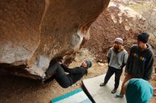 Bouldering in Hueco Tanks on 01/02/2020 with Blue Lizard Climbing and Yoga

Filename: SRM_20200102_1449350.jpg
Aperture: f/4.5
Shutter Speed: 1/250
Body: Canon EOS-1D Mark II
Lens: Canon EF 16-35mm f/2.8 L