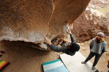 Bouldering in Hueco Tanks on 01/02/2020 with Blue Lizard Climbing and Yoga

Filename: SRM_20200102_1450470.jpg
Aperture: f/4.0
Shutter Speed: 1/250
Body: Canon EOS-1D Mark II
Lens: Canon EF 16-35mm f/2.8 L