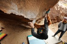 Bouldering in Hueco Tanks on 01/02/2020 with Blue Lizard Climbing and Yoga

Filename: SRM_20200102_1450550.jpg
Aperture: f/3.5
Shutter Speed: 1/250
Body: Canon EOS-1D Mark II
Lens: Canon EF 16-35mm f/2.8 L