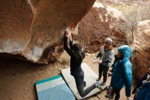 Bouldering in Hueco Tanks on 01/02/2020 with Blue Lizard Climbing and Yoga

Filename: SRM_20200102_1452490.jpg
Aperture: f/4.0
Shutter Speed: 1/250
Body: Canon EOS-1D Mark II
Lens: Canon EF 16-35mm f/2.8 L