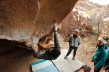 Bouldering in Hueco Tanks on 01/02/2020 with Blue Lizard Climbing and Yoga

Filename: SRM_20200102_1454350.jpg
Aperture: f/3.5
Shutter Speed: 1/250
Body: Canon EOS-1D Mark II
Lens: Canon EF 16-35mm f/2.8 L