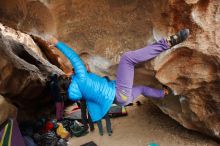 Bouldering in Hueco Tanks on 01/02/2020 with Blue Lizard Climbing and Yoga

Filename: SRM_20200102_1456150.jpg
Aperture: f/3.2
Shutter Speed: 1/250
Body: Canon EOS-1D Mark II
Lens: Canon EF 16-35mm f/2.8 L