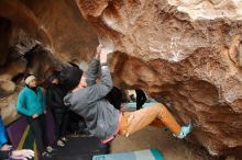 Bouldering in Hueco Tanks on 01/02/2020 with Blue Lizard Climbing and Yoga

Filename: SRM_20200102_1457060.jpg
Aperture: f/3.5
Shutter Speed: 1/250
Body: Canon EOS-1D Mark II
Lens: Canon EF 16-35mm f/2.8 L