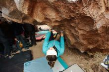 Bouldering in Hueco Tanks on 01/02/2020 with Blue Lizard Climbing and Yoga

Filename: SRM_20200102_1458110.jpg
Aperture: f/3.5
Shutter Speed: 1/250
Body: Canon EOS-1D Mark II
Lens: Canon EF 16-35mm f/2.8 L