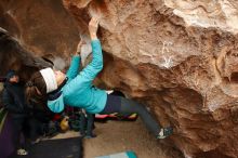 Bouldering in Hueco Tanks on 01/02/2020 with Blue Lizard Climbing and Yoga

Filename: SRM_20200102_1458180.jpg
Aperture: f/4.0
Shutter Speed: 1/250
Body: Canon EOS-1D Mark II
Lens: Canon EF 16-35mm f/2.8 L