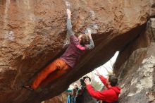 Bouldering in Hueco Tanks on 01/02/2020 with Blue Lizard Climbing and Yoga

Filename: SRM_20200102_1459521.jpg
Aperture: f/3.5
Shutter Speed: 1/250
Body: Canon EOS-1D Mark II
Lens: Canon EF 50mm f/1.8 II