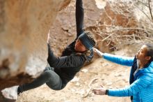 Bouldering in Hueco Tanks on 01/02/2020 with Blue Lizard Climbing and Yoga

Filename: SRM_20200102_1501270.jpg
Aperture: f/2.5
Shutter Speed: 1/250
Body: Canon EOS-1D Mark II
Lens: Canon EF 50mm f/1.8 II