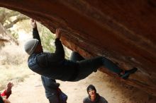 Bouldering in Hueco Tanks on 01/02/2020 with Blue Lizard Climbing and Yoga

Filename: SRM_20200102_1502140.jpg
Aperture: f/3.2
Shutter Speed: 1/250
Body: Canon EOS-1D Mark II
Lens: Canon EF 50mm f/1.8 II