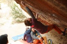 Bouldering in Hueco Tanks on 01/02/2020 with Blue Lizard Climbing and Yoga

Filename: SRM_20200102_1503410.jpg
Aperture: f/2.2
Shutter Speed: 1/250
Body: Canon EOS-1D Mark II
Lens: Canon EF 50mm f/1.8 II