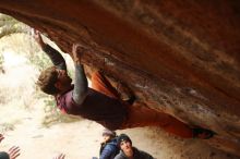 Bouldering in Hueco Tanks on 01/02/2020 with Blue Lizard Climbing and Yoga

Filename: SRM_20200102_1503470.jpg
Aperture: f/2.8
Shutter Speed: 1/250
Body: Canon EOS-1D Mark II
Lens: Canon EF 50mm f/1.8 II