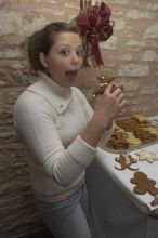 Lauren Fletcher eats a reindeer at the Alpha Delta Pi Christmas party, Sunday, December 10, 2006.

Filename: SRM_20061210_1905304.jpg
Aperture: f/7.1
Shutter Speed: 1/100
Body: Canon EOS 20D
Lens: Canon EF-S 18-55mm f/3.5-5.6