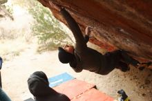 Bouldering in Hueco Tanks on 01/02/2020 with Blue Lizard Climbing and Yoga

Filename: SRM_20200102_1505590.jpg
Aperture: f/2.8
Shutter Speed: 1/250
Body: Canon EOS-1D Mark II
Lens: Canon EF 50mm f/1.8 II