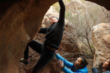 Bouldering in Hueco Tanks on 01/02/2020 with Blue Lizard Climbing and Yoga

Filename: SRM_20200102_1506130.jpg
Aperture: f/5.0
Shutter Speed: 1/250
Body: Canon EOS-1D Mark II
Lens: Canon EF 50mm f/1.8 II