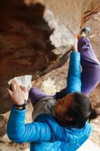 Bouldering in Hueco Tanks on 01/02/2020 with Blue Lizard Climbing and Yoga

Filename: SRM_20200102_1508370.jpg
Aperture: f/3.2
Shutter Speed: 1/250
Body: Canon EOS-1D Mark II
Lens: Canon EF 50mm f/1.8 II