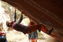 Bouldering in Hueco Tanks on 01/02/2020 with Blue Lizard Climbing and Yoga

Filename: SRM_20200102_1509080.jpg
Aperture: f/3.2
Shutter Speed: 1/250
Body: Canon EOS-1D Mark II
Lens: Canon EF 50mm f/1.8 II