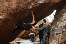 Bouldering in Hueco Tanks on 01/02/2020 with Blue Lizard Climbing and Yoga

Filename: SRM_20200102_1515010.jpg
Aperture: f/4.5
Shutter Speed: 1/250
Body: Canon EOS-1D Mark II
Lens: Canon EF 50mm f/1.8 II