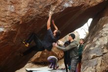 Bouldering in Hueco Tanks on 01/02/2020 with Blue Lizard Climbing and Yoga

Filename: SRM_20200102_1515020.jpg
Aperture: f/4.0
Shutter Speed: 1/250
Body: Canon EOS-1D Mark II
Lens: Canon EF 50mm f/1.8 II