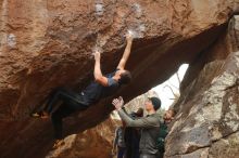 Bouldering in Hueco Tanks on 01/02/2020 with Blue Lizard Climbing and Yoga

Filename: SRM_20200102_1515070.jpg
Aperture: f/4.0
Shutter Speed: 1/250
Body: Canon EOS-1D Mark II
Lens: Canon EF 50mm f/1.8 II