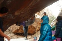 Bouldering in Hueco Tanks on 01/02/2020 with Blue Lizard Climbing and Yoga

Filename: SRM_20200102_1515440.jpg
Aperture: f/3.2
Shutter Speed: 1/250
Body: Canon EOS-1D Mark II
Lens: Canon EF 50mm f/1.8 II