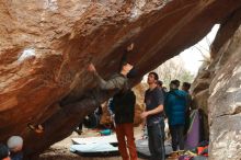 Bouldering in Hueco Tanks on 01/02/2020 with Blue Lizard Climbing and Yoga

Filename: SRM_20200102_1517100.jpg
Aperture: f/3.5
Shutter Speed: 1/250
Body: Canon EOS-1D Mark II
Lens: Canon EF 50mm f/1.8 II